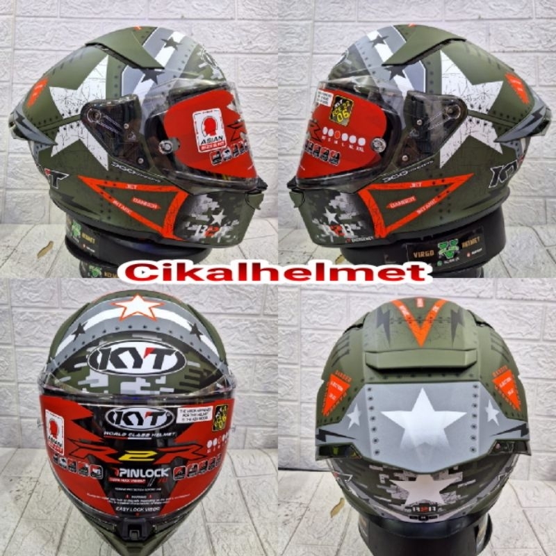 Helm kyt r2r pro Assault matt army green kyt R2r Assault original