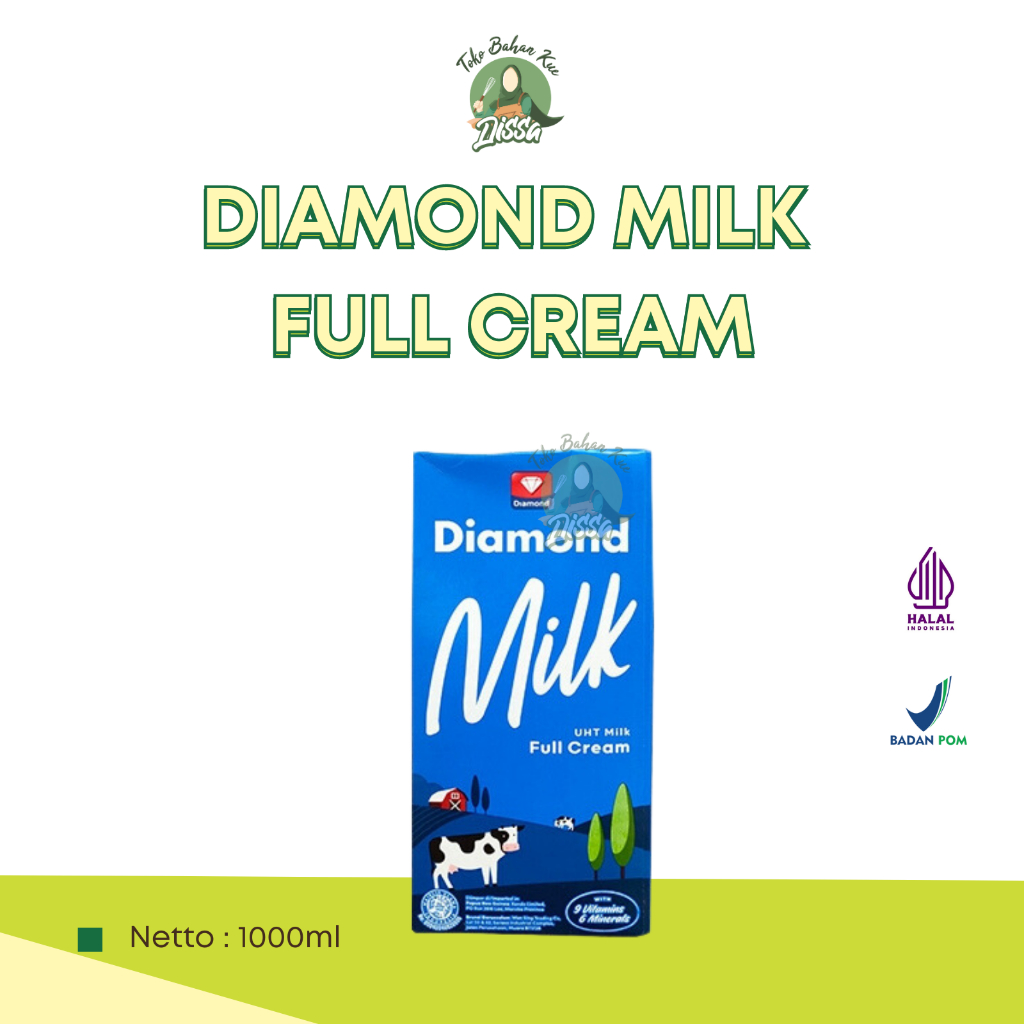 

Diamond Milk Full Cream 1000ml | Susu Full Cream - Tobaqdissa