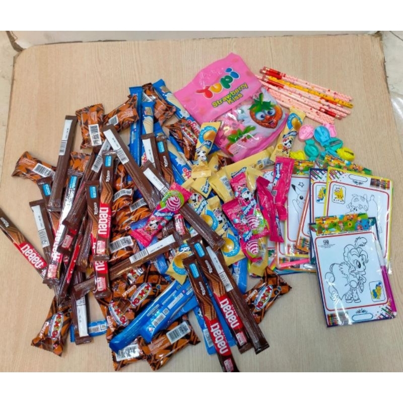 

paket snack isian pinata ulang tahun/isi pinata snack lengkap