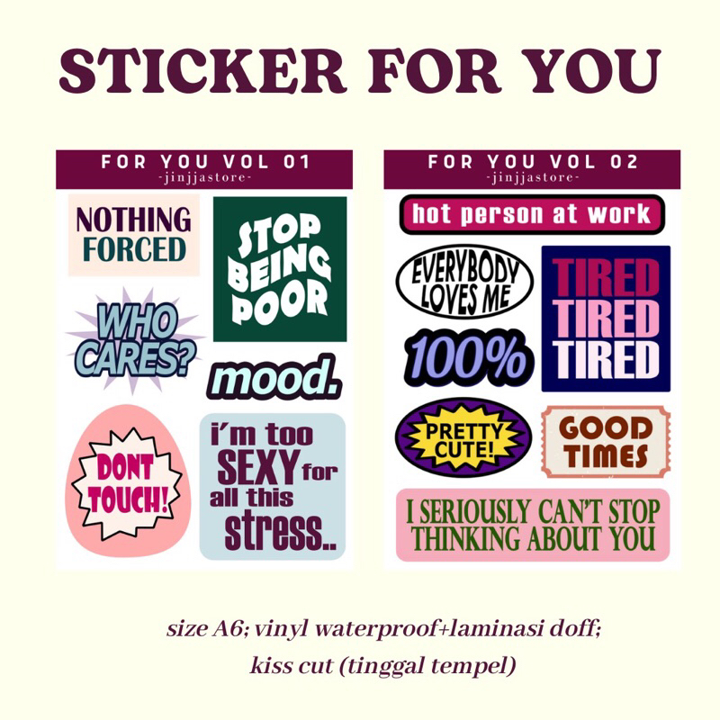 

sticker for you edition by jinjjastore