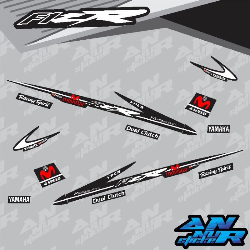 STRIPING LIS BODY YAMAHA FIZ R SS TWO VARIASI FIZR MOVISTAR SS TWO MODEL MOVISTAR