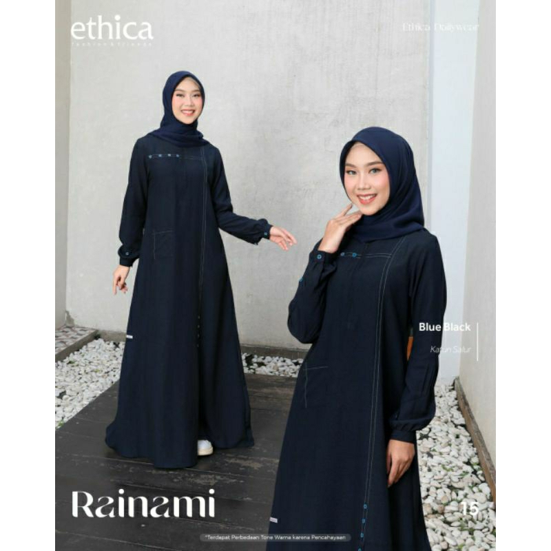 GAMIS ETHICA RAINAMI 15/BLUE BLACK/GAMIS SIMPEL/GAMIS SANTAI/GAMIS RESMI