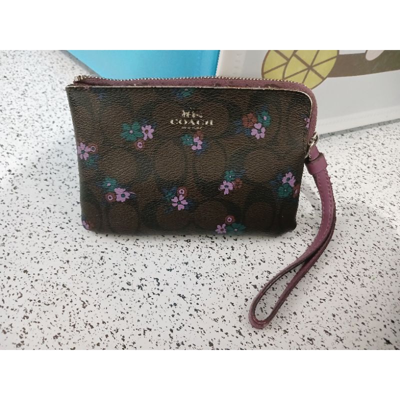 Preloved Dompet Coach Signature Flower Auth
