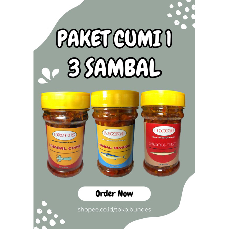 

SAMBAL BUNDES | PAKET CUMI 1 | 3 SAMBAL | sambal cumi / sambal tongkol / sambal bawang