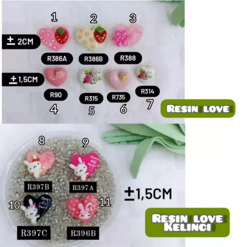 RESIN BENTUK LOVE | RESIN PREMIUM | RESIN CLAY KARAKTER