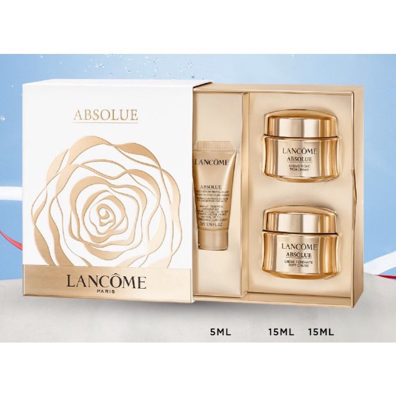 LANCOME ABSOLUE Travel Size 3pcs / Lancome Absolue Rich Cream / Lancome Absolue Soft Cream
