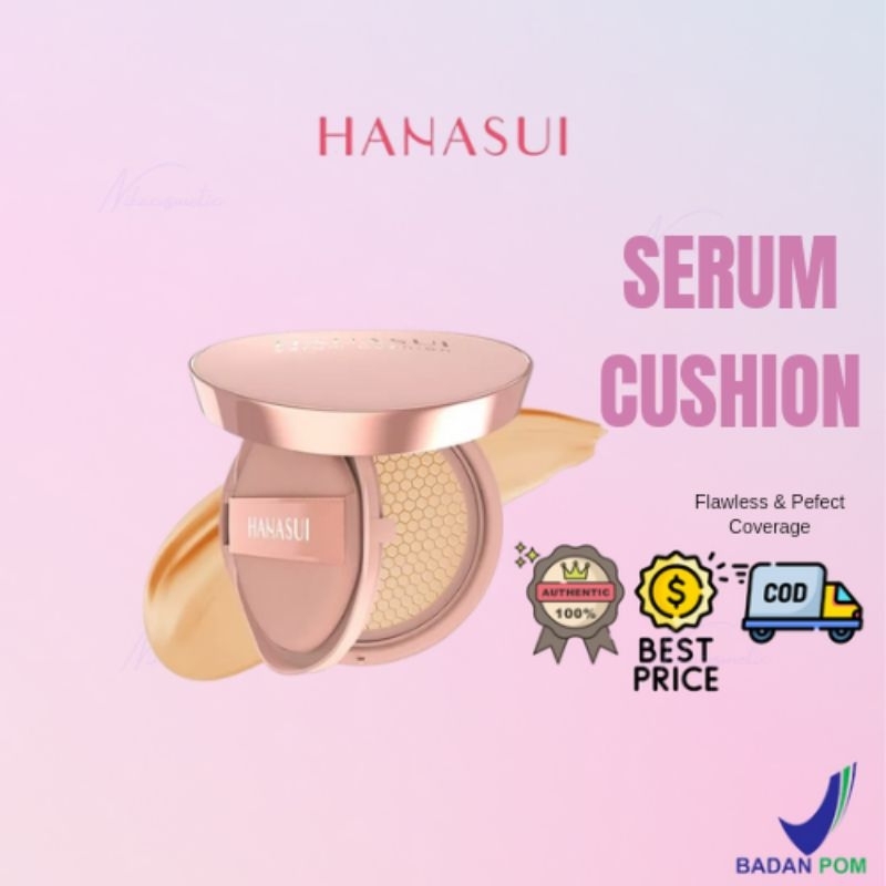 HANASUI Serum Cushion Indonesia | Makeup Liquid Foundation Cushion