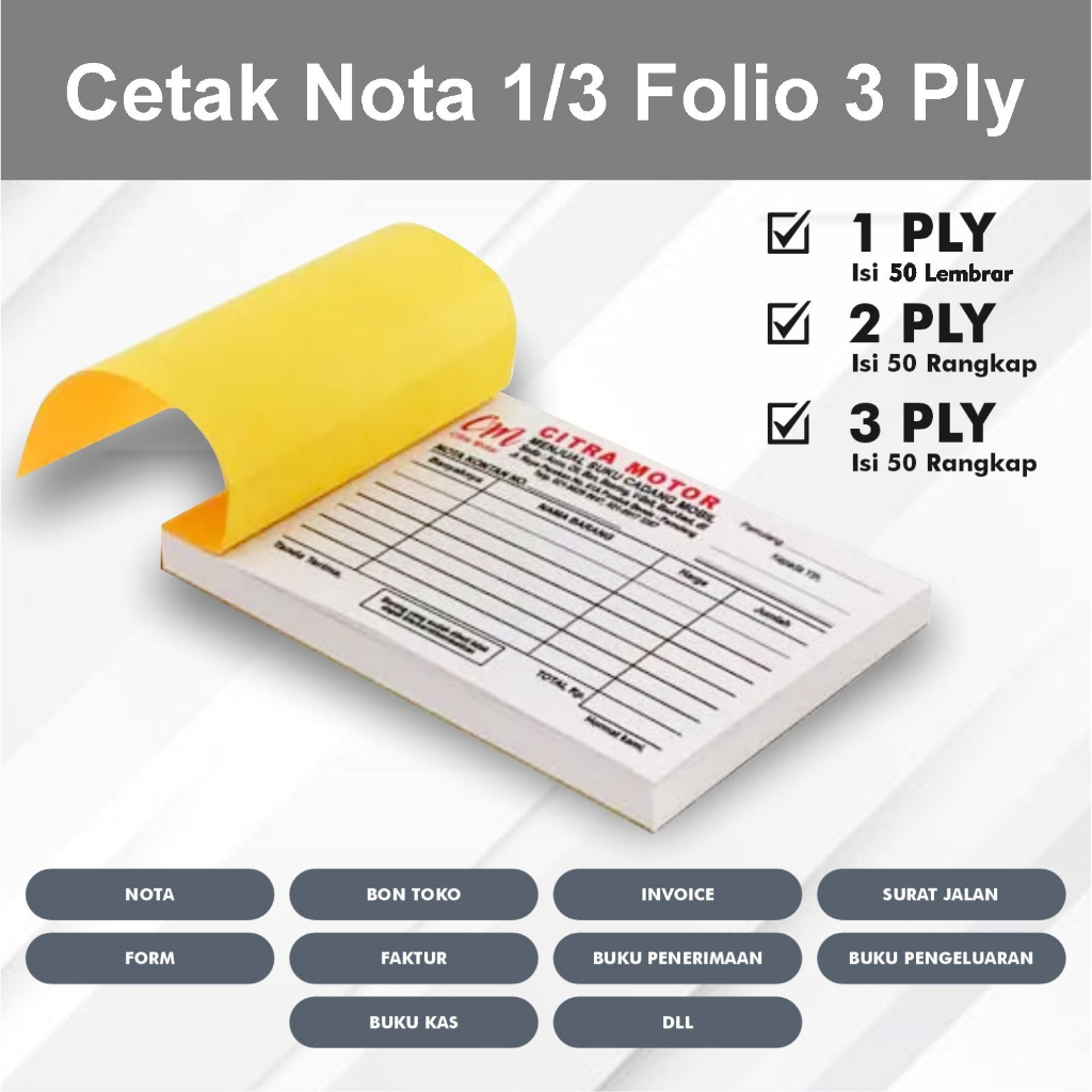 

nota 3 ply 1/3 f4
