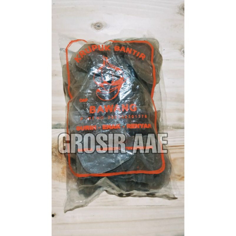 

KERUPUK BANTIR CAP BAWANG 500G (mentah)