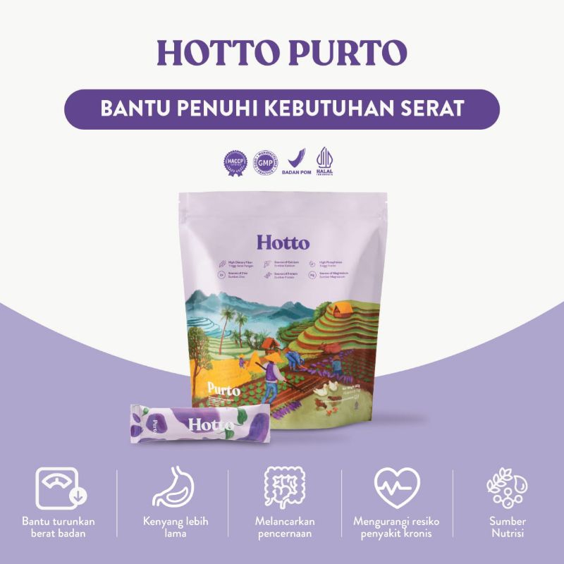 

Hotto Purto isi 16 Sachet - Multigrain - Suplemen Herbal Gerd - Bpom