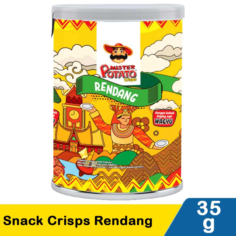 

MISTER POTATO RASA RENDANG / KERIPIK KENTANG / KERIPIK PEDAS HOT JELETOT