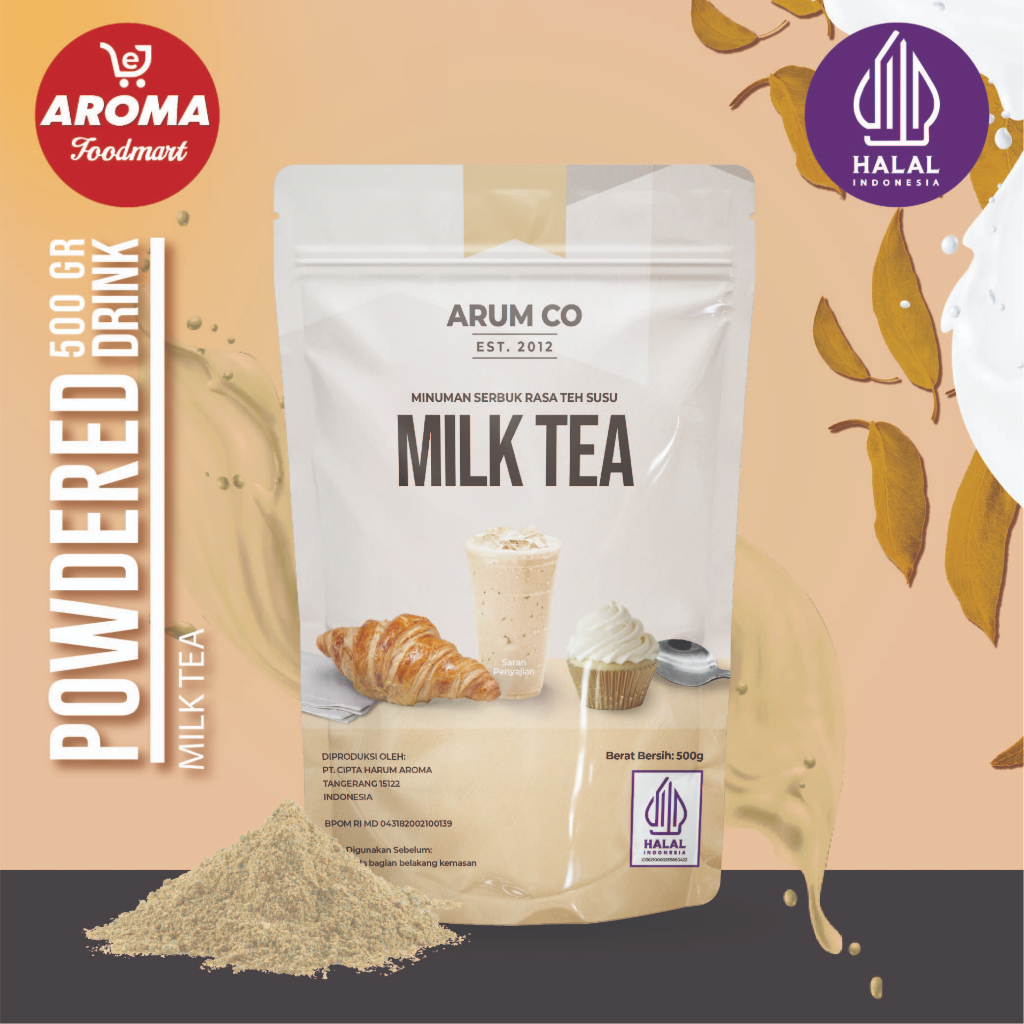 

Arum Co Bubuk Milk Tea 500gr / Serbuk Teh Susu Milk Tea Bubuk Milk Tea
