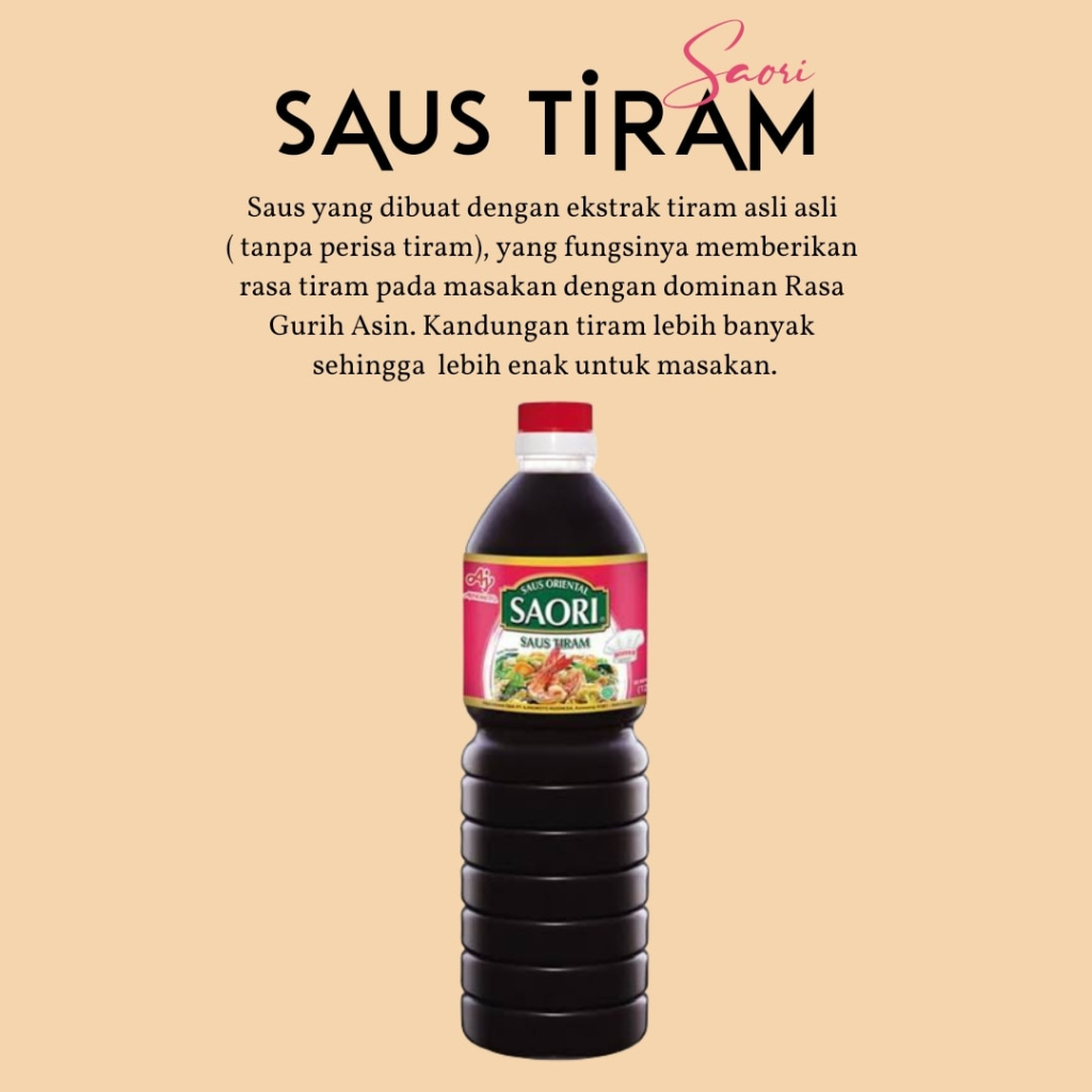 

SAORI SAUS TIRAM/TERIYAKI 1 LITER