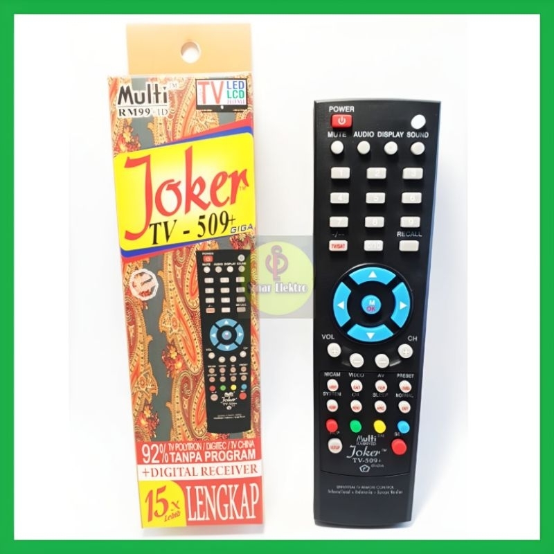 JOKER REMOT UNIVERSAL TV - REMOT JOKER MULTIFUNGSI REMOT TV 509