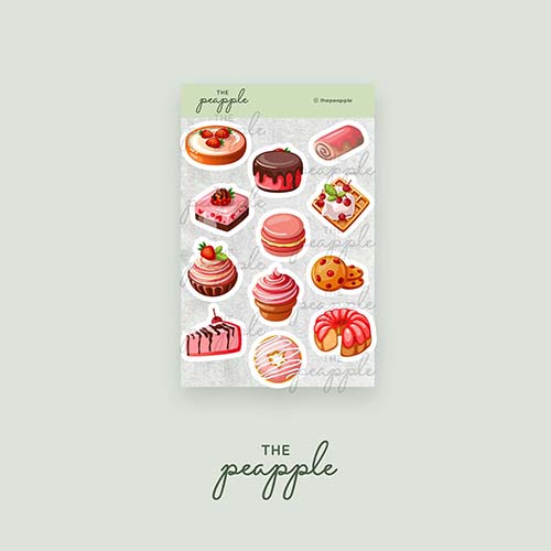 

The Peapple Stiker / Sticker tema dessert ice cream es krim 06-009