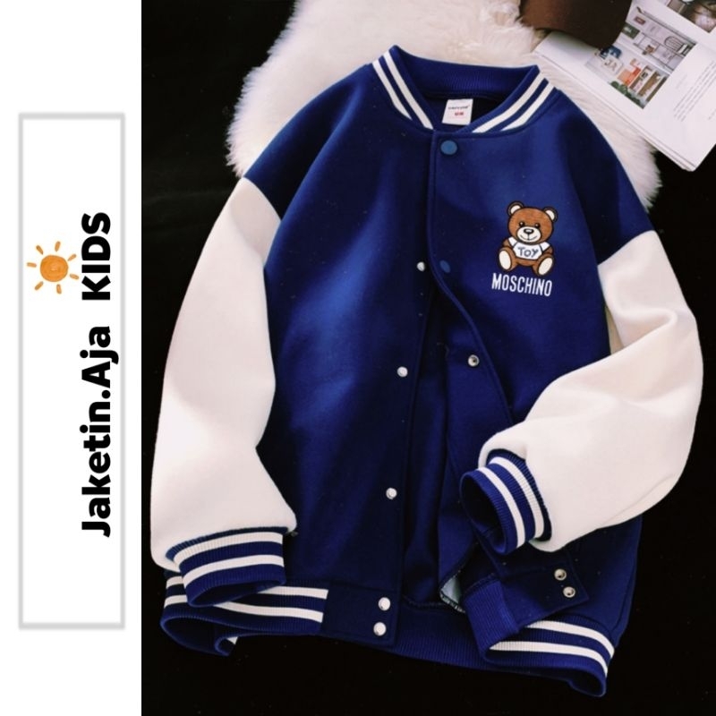 Jaketin Aja Kids - Jaket Varsity ANAK Laki Laki Perempuan Jacket Baseball ( 0 Tahun - 18 Tahun ) BEA