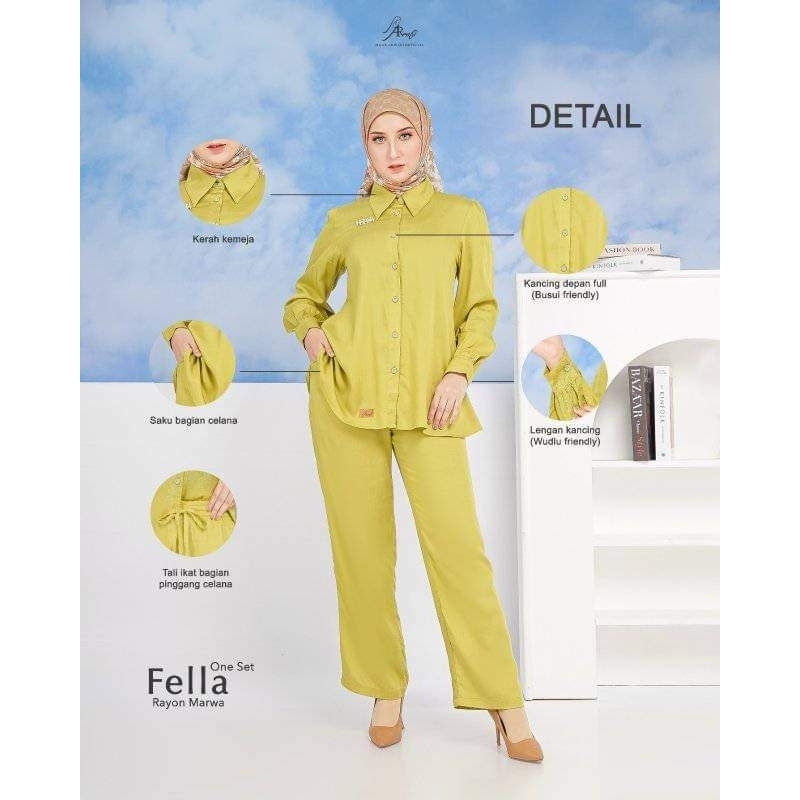 Setelan Wanita Dewasa Terbaru - Rayon Marwa - By AR RAFI - Fella One Set