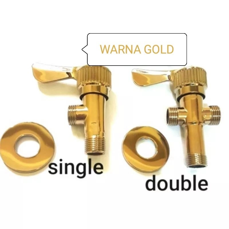 Stop kran single Stop kran wastafel stop kran kloset ( gold )