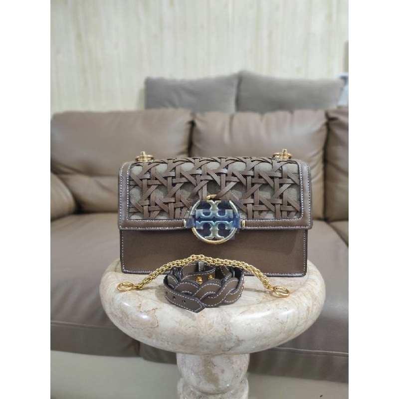 Tory Burch Miller Basket Wave Flap Shoulder Bag