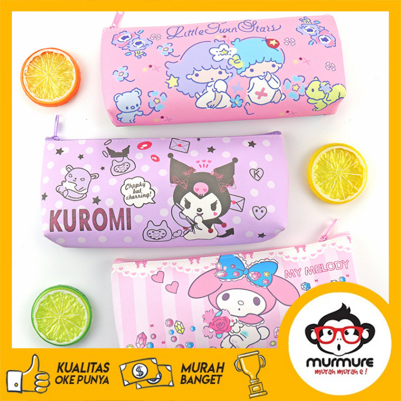

MURMURE I TEMPAT PENSIL KARAKTER KUROMI TEMPAT PENSIL UKURAN MEDIUM SANRIO