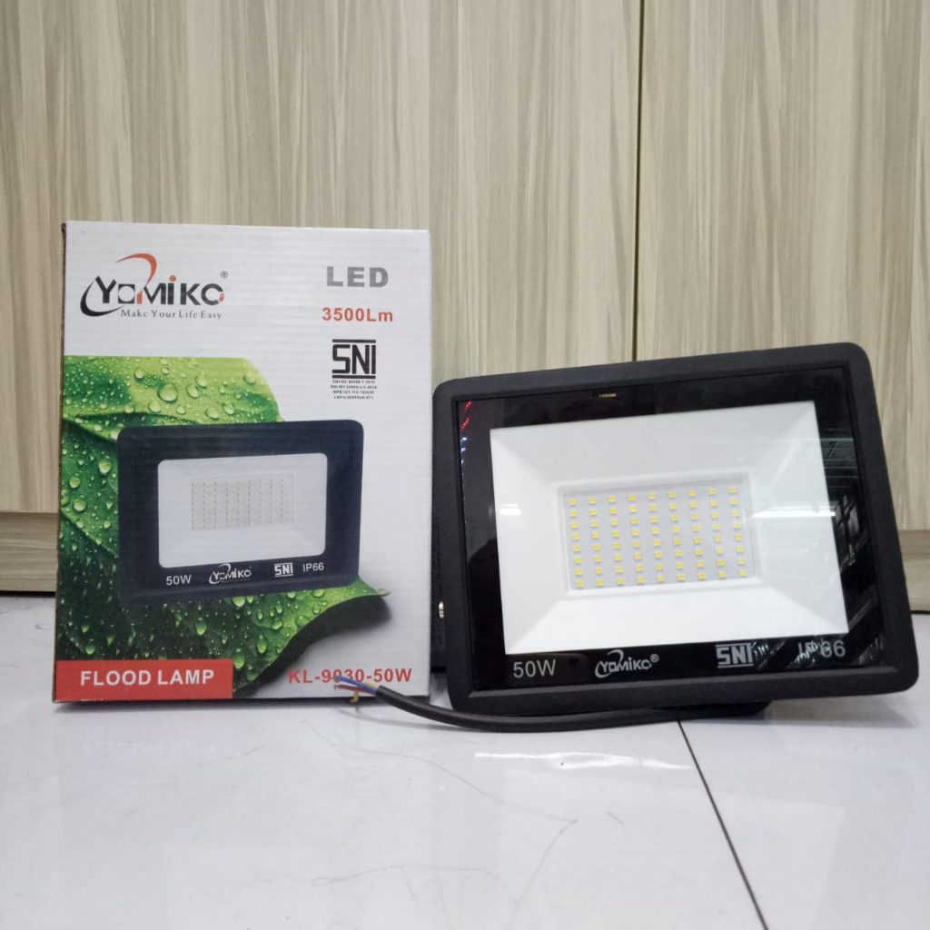LED Sorot Lampu Baliho Flood Led Yomiko 50W Putih / Kuning