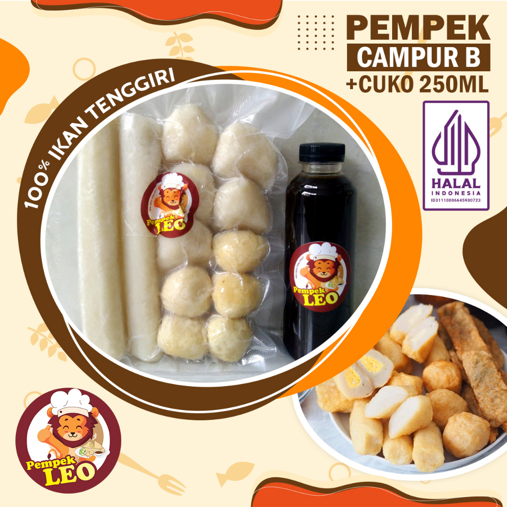 

Paket Pempek Campur B + Cuko 250mL Pempek Leo Pempek Palembang Ikan Tenggiri