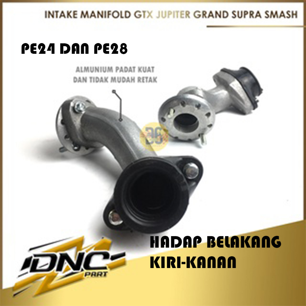 INTAKE MANIFOLD MANIFUL  JUPITER SUPRA KHARISMA GRAND VEGA GRASSTRACK UNTUK PE24 PE28 HADAP KIRI KAN