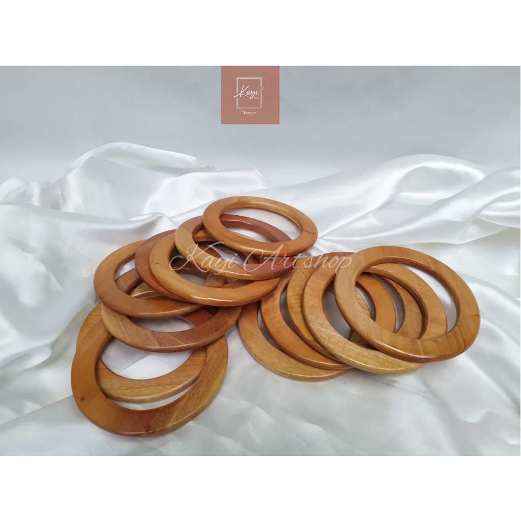 Handle Tas Kayu | Pegangan Tas Kayu | Gagang Tas Kayu Bulat