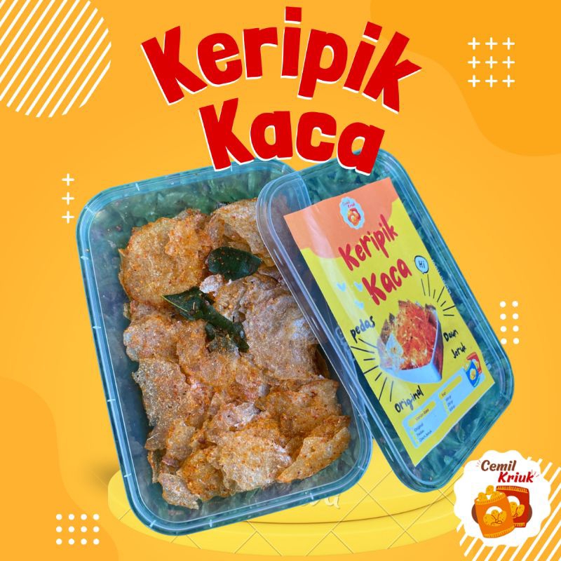 

Keripik Kaca Cemil Kriuk/ Kripca/ Keripik Beling / Beledag/ Keripik Kaca Pedas Daun Jeruk Original Renyah Viral Kekinian Terenak