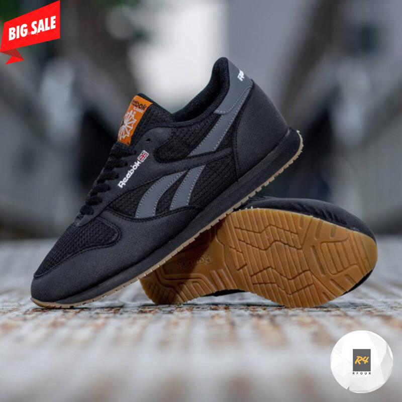 REEBOK CLASSIC FULL BLACK GREY 100% ORIGINAL BNWB | SEPATU REEBOK ORIGINAL