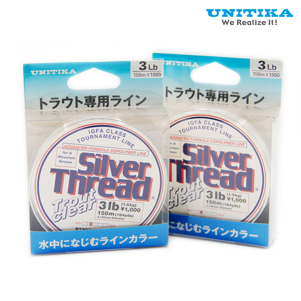 Unitika SILVER THREAD Trout Clear 150m Senar Pancing Benang Nylon
