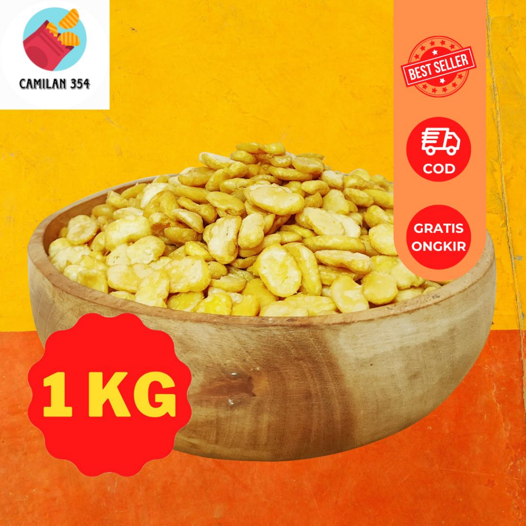 

[KILOAN] Kacang Koro Kupas Gurih Asin - 1000gr / Koro Original Renyah 1kg / Snack Kiloan