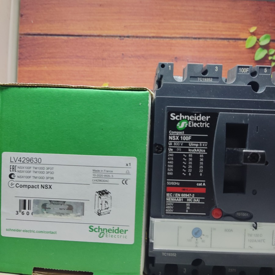 Promo MCCB Schneider NSX100F 3x100A LV429630 NSX 100 F 3P 100A Murah