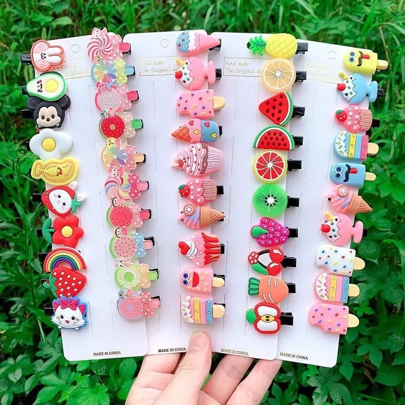 Jepit Rambut Set Cute | Jepit Rambut Anak Set Lucu Warna Warni Unicorn