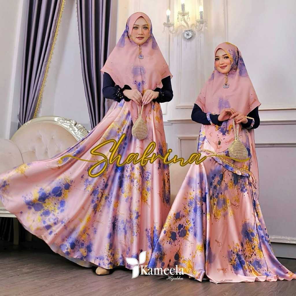 SHABRINA umbrella & SHABRINA mermaid by Kameela hijabku / GAMIS KAMEELA HIJABKU ORIGINAL / GAMIS SET