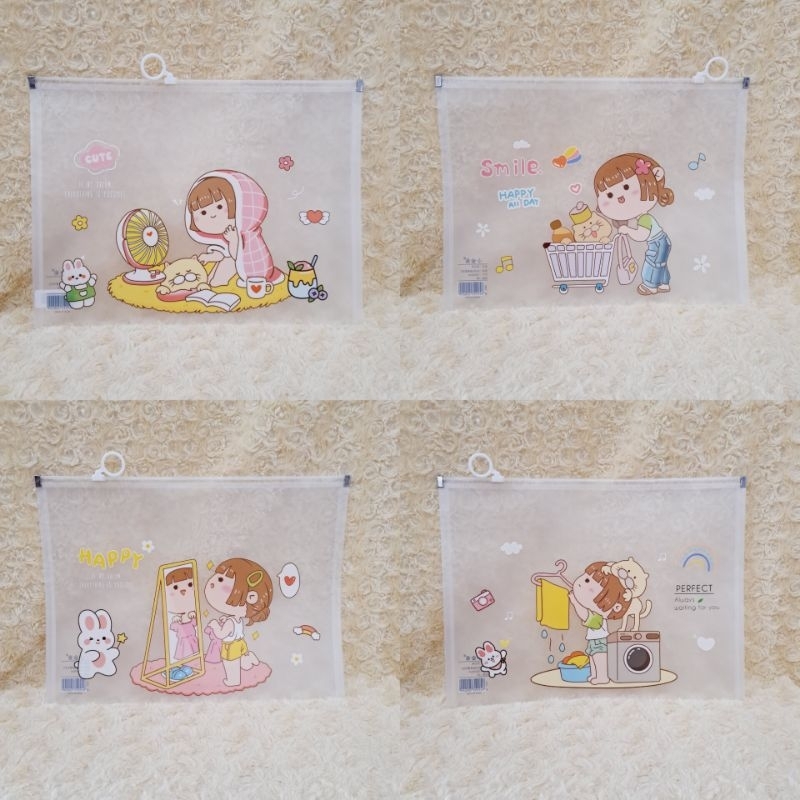 

Pouch Map Zipper Girl A4-A10 Map Dokumen File Girl