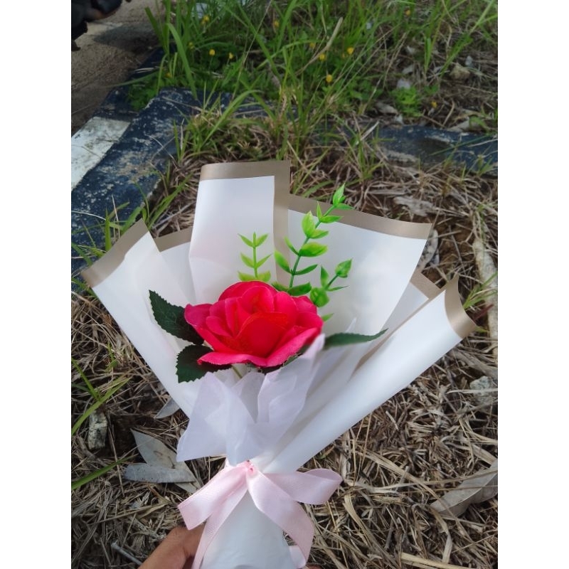 buket bunga 1 tangkai rose