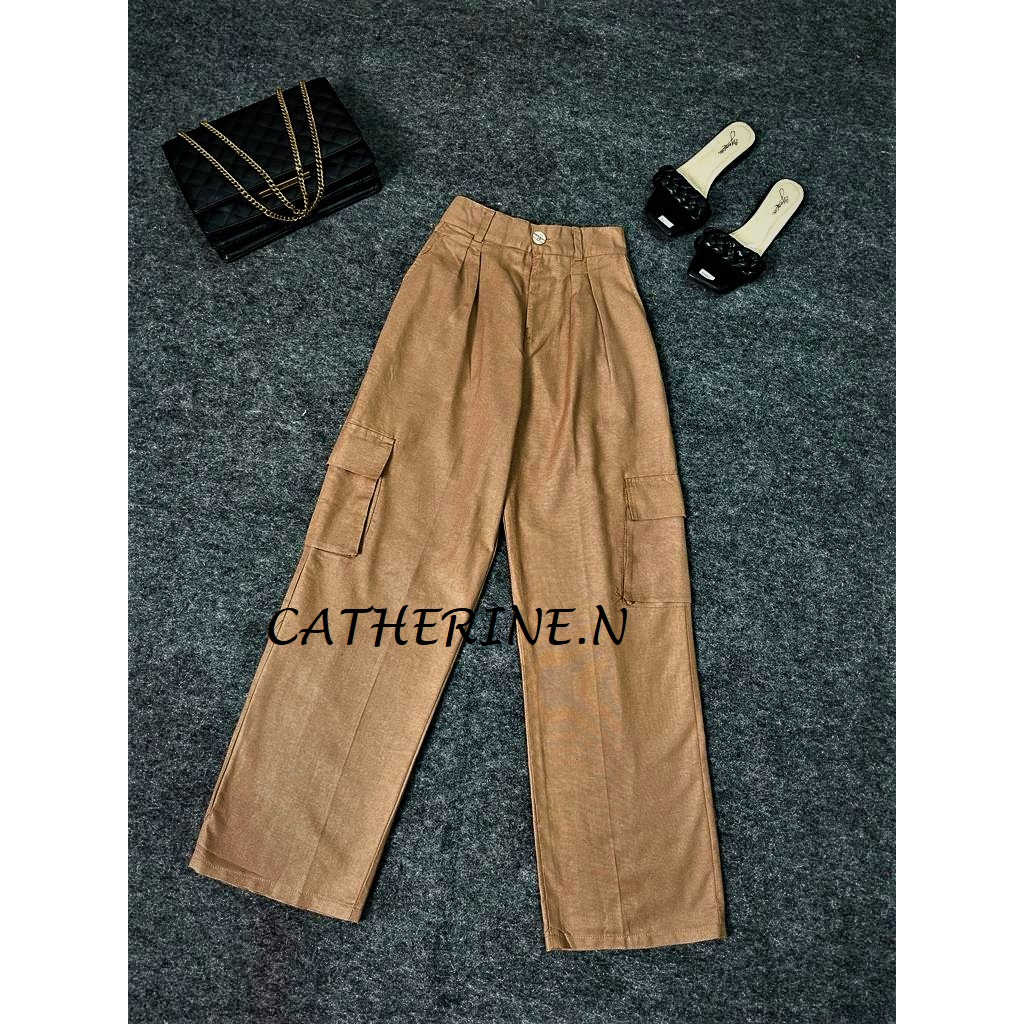 PANTS LINEN CARGO 6857 / CARGO PANTS BAHAN LINEN