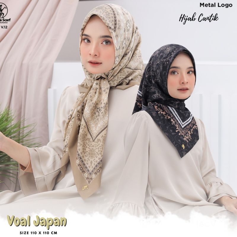 Hijab Voal Segi Empat Motif Laser Cut Umama