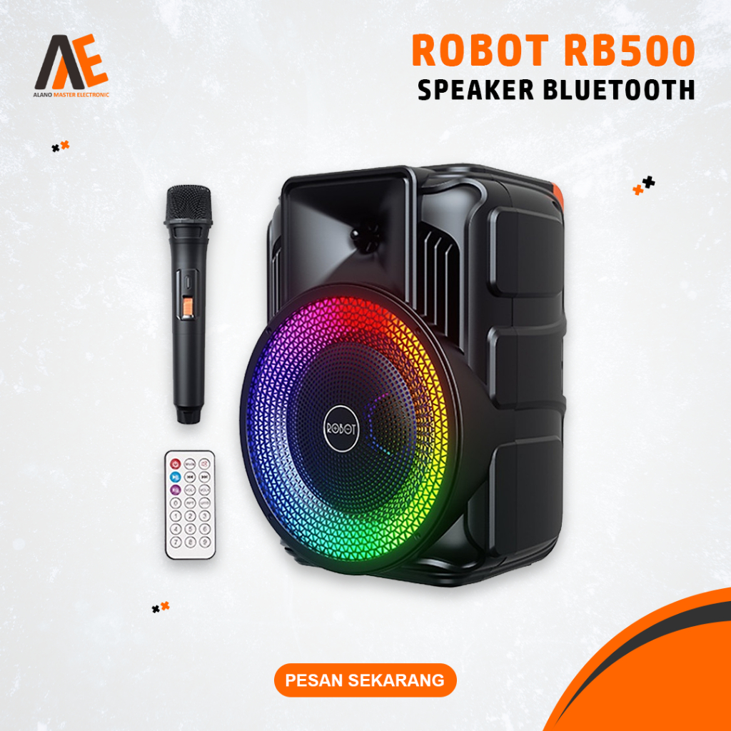 Speaker Bluetooth Robot RB500 Karaoke TV Komputer PC Laptop HP