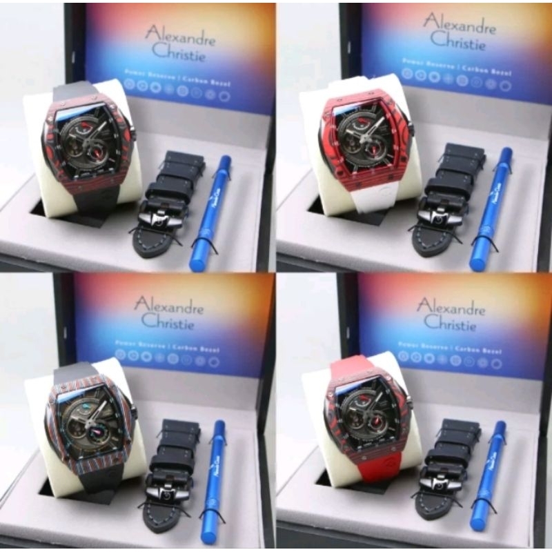 Original Jam tangan pria Alexandre christie ac 6608/ ac6608 CARBO