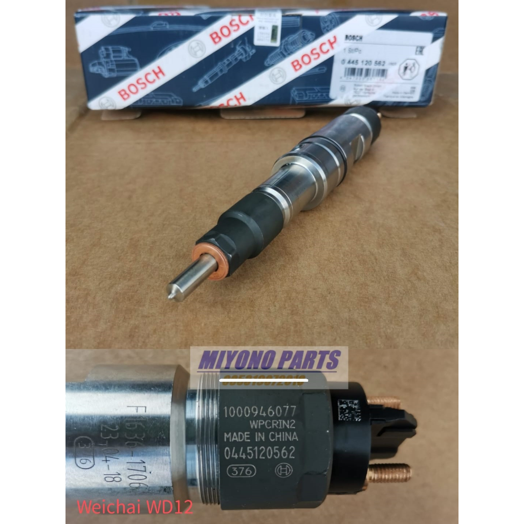 Injector weichai wd12 0445120562 1000946077 169900000134A Bosch Tonly 855 875 LGMG MT86H CMT96 Sany 