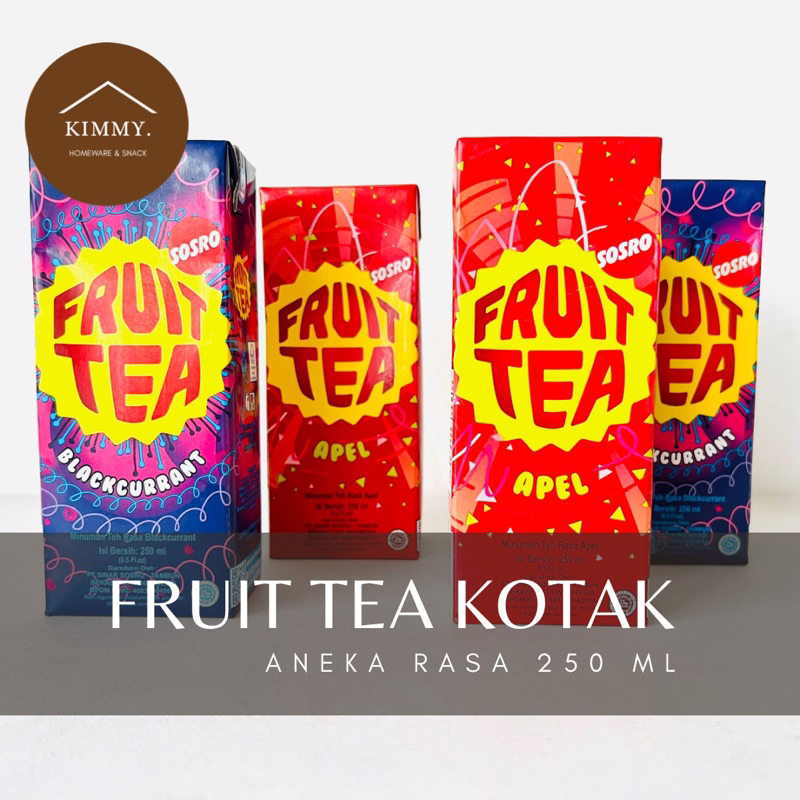 

FRUIT TEA KOTAK 250 ML ALL VARIAN RASA / FRUIT TEA APPLE / BLACKCURRANT / LEMON / APEL