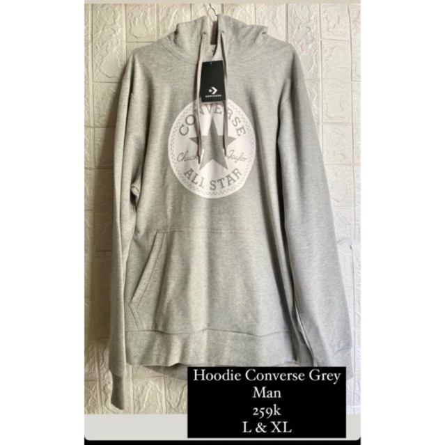 Converse Hoodie Grey dan Blue Man Original PT MAP PRIA