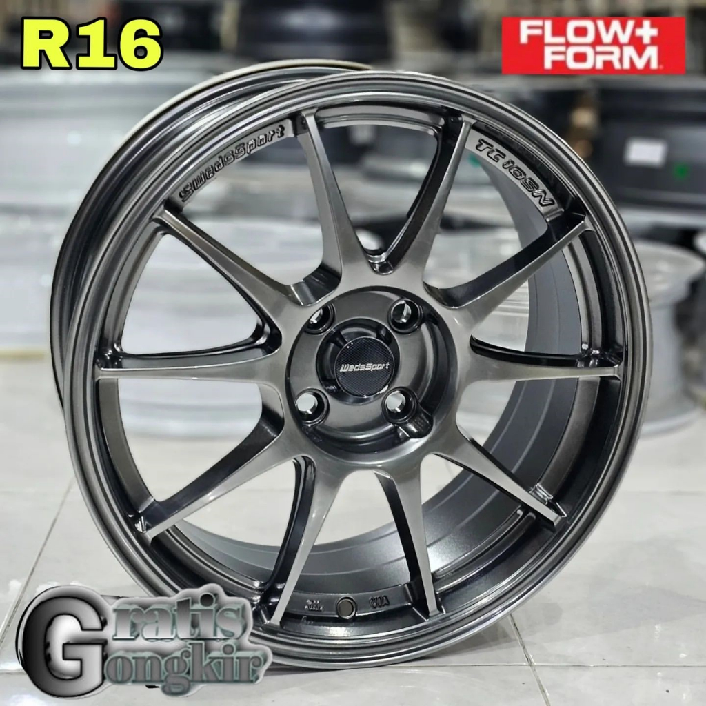 velg racing r16 velg mobil ring 16 Flowforming wedssport TC105N Pcd 4x100 Lebar 7