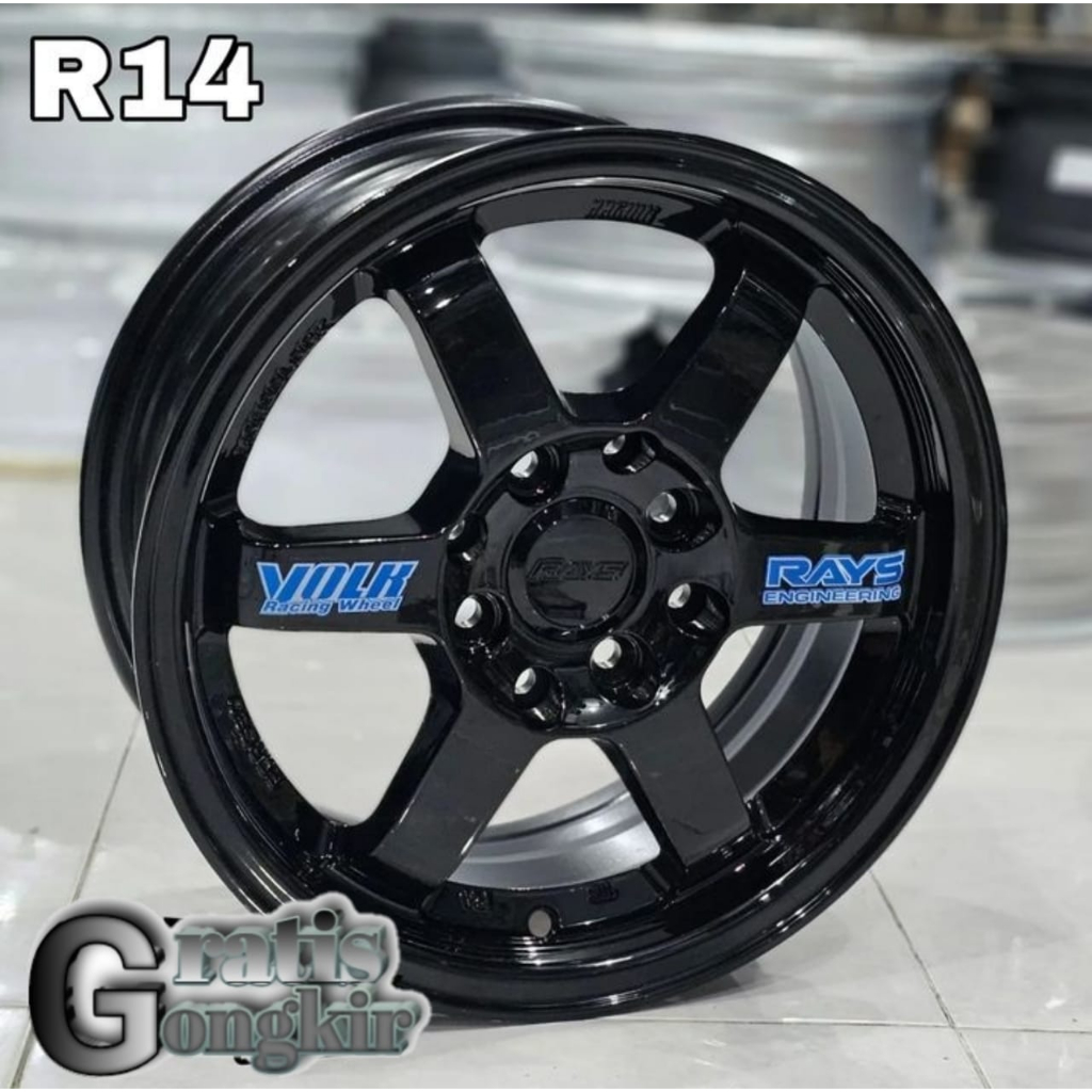 velg racing r14 velg mobil ring 14 Te37 Pcd 4-100/114.3 Lebar 6