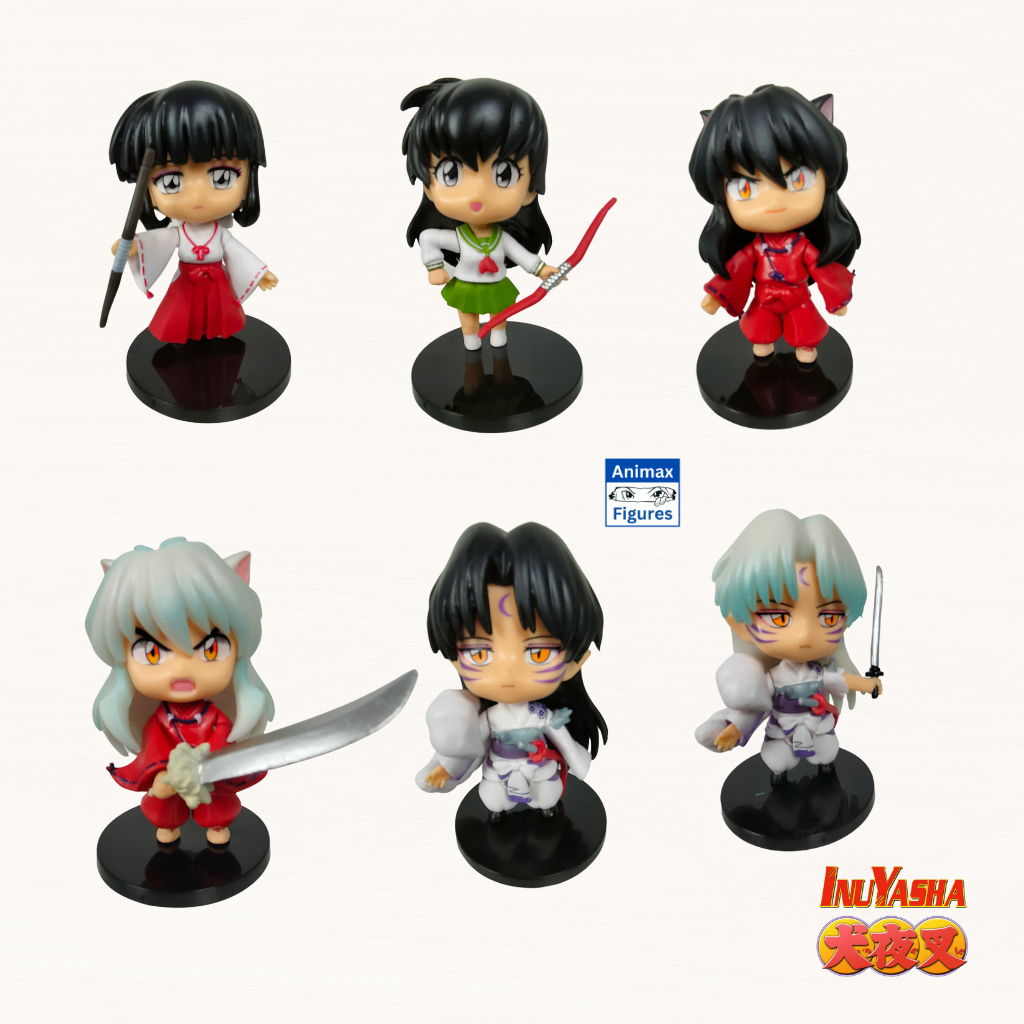 Action Figure Inuyasha Kagome Seshomaru Kikyo Full set isi 6 tinggi 12 cm PVC