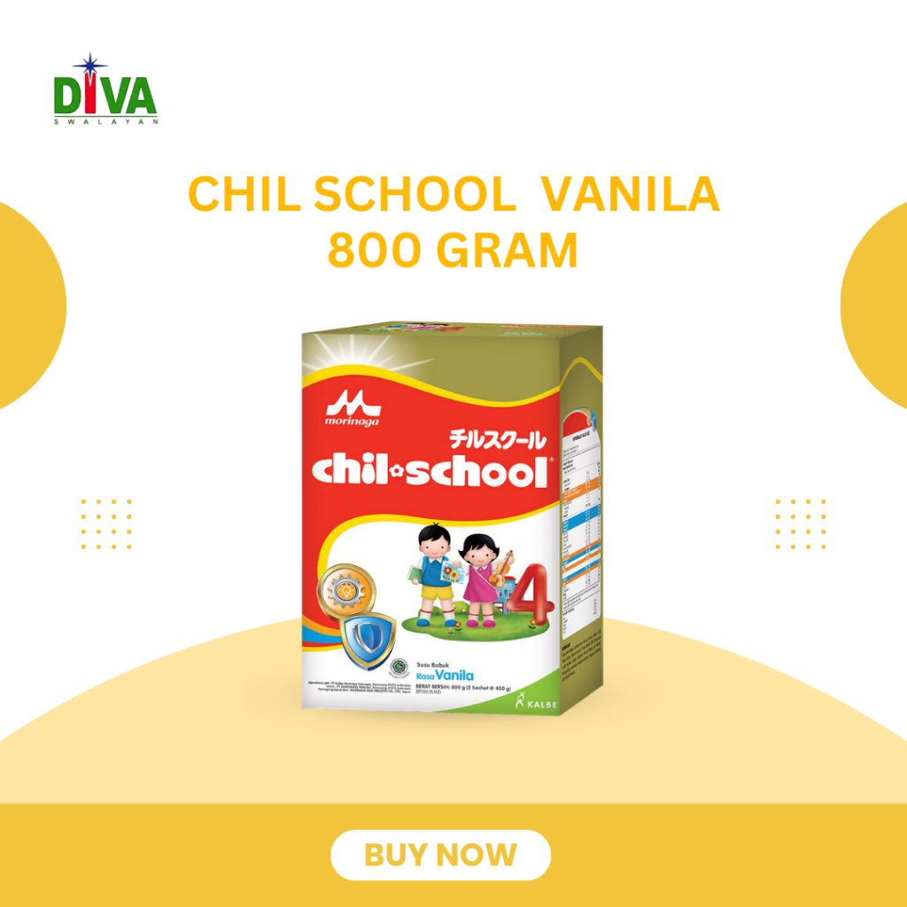 

Chil School 800 gram (Choco, Vanila, Stroberi)