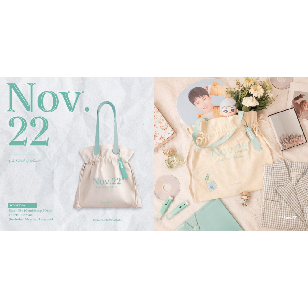 [ READY WOOZI & MINGYU ✅🇮🇩 ] SEVENTEEN - ‘Eco Birthday Daily Reusable Bag’ Miruku Eco Concert Konser
