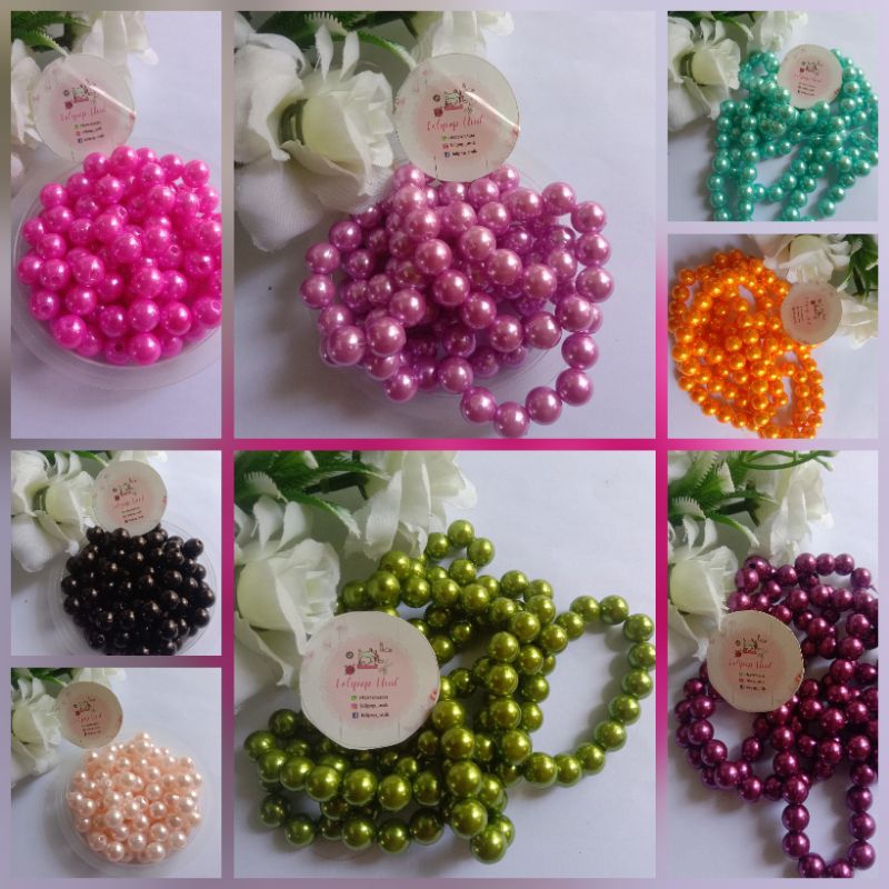 mutiara sintetis 8mm / mutiara sintetis ringan 8mm